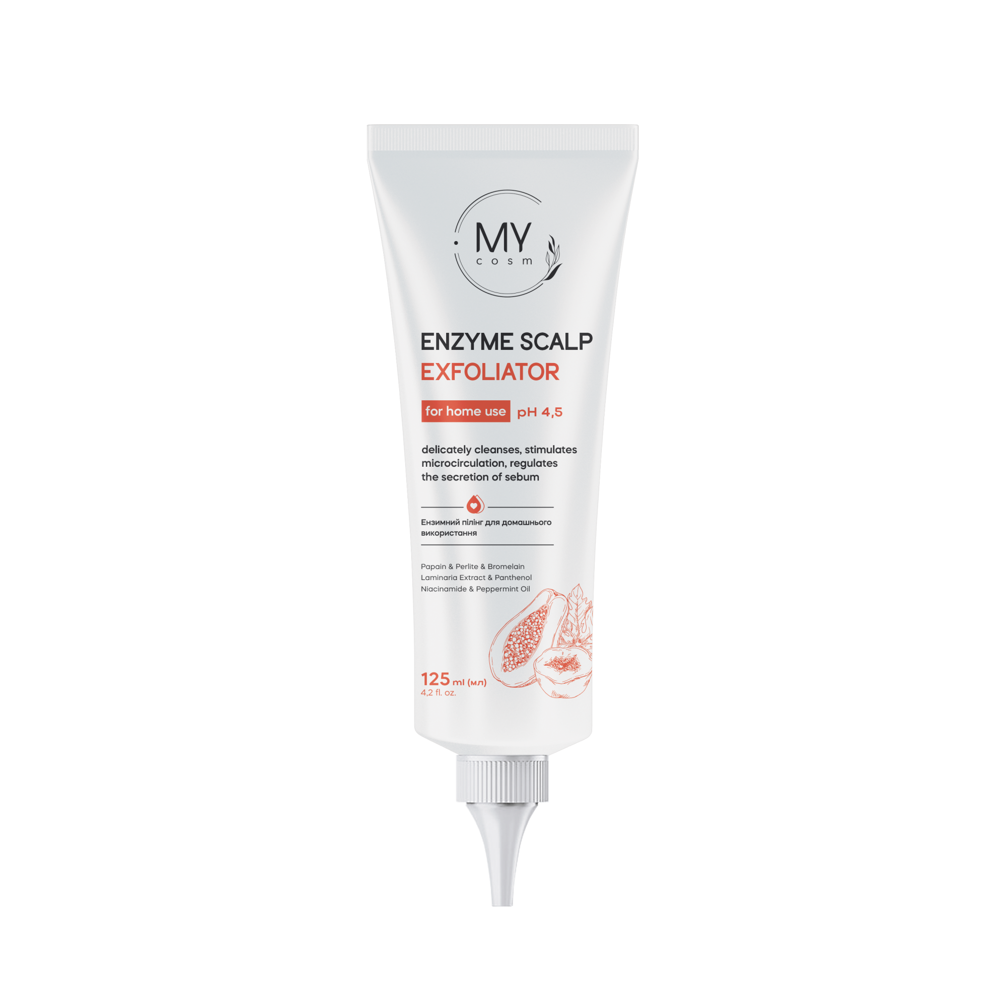 My Cosm Ензимний пілінг для домашнього використання ENZYME SCALP EXFOLIATOR for home use, 125 ml - Зображення 2
